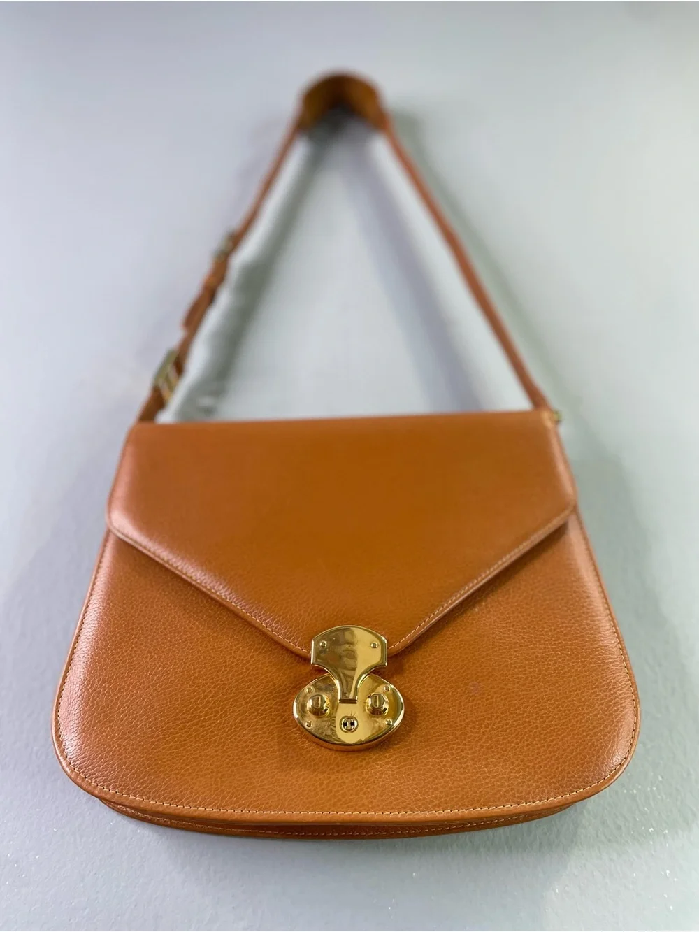 MCM rare Nature line Tan Leather Shoulder Bag with Gold Hardware
